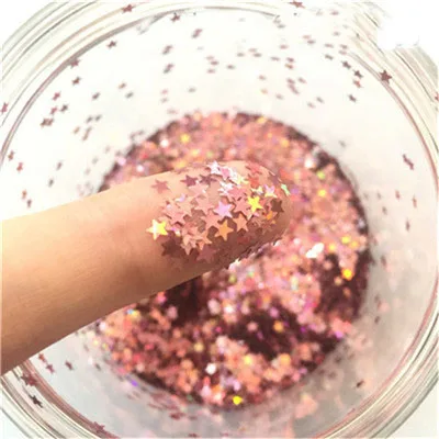 laser dark pink 3 мм блестящая Звезда ультратонкие Блестки для дизайна ногтей мини блестка ЭО-дружественная блестка из ПЭТ для украшения маникюра Конфетти Для ногтей 8 г - Цвет: laser dark pink