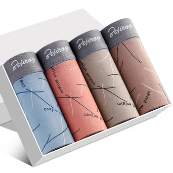 

Panties Mens 4Pcs\lot Underwear Soft Boxers Modal Boxer Men Solid Boxer Shorts Plus Size Boxers Mens Underwear Lot 365