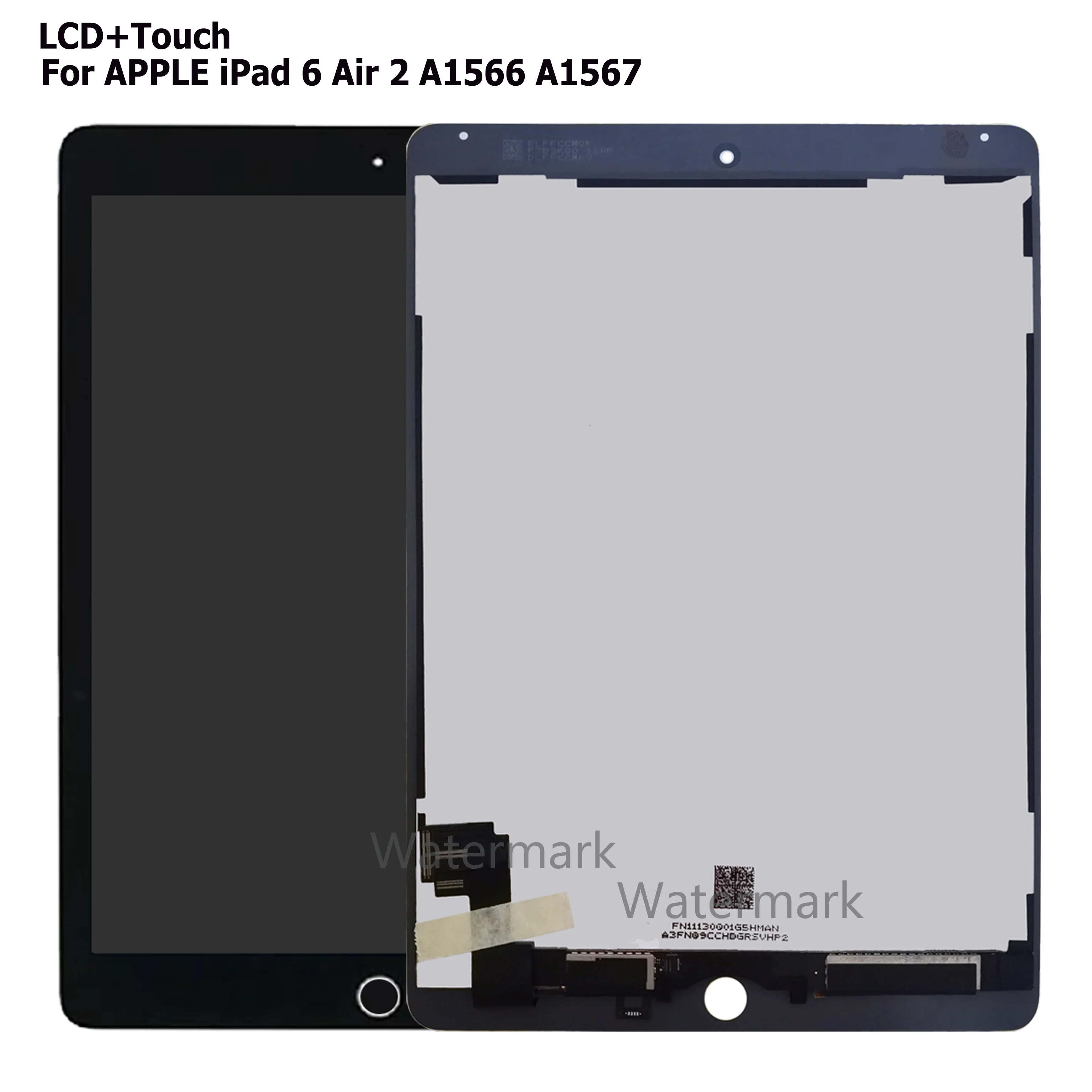 9.7 Tested LCD For Apple iPad 6 Air 2 A1567 A1566 LCD Display Touch Screen  Digitizer Assembly Replacement 100% Good Quality