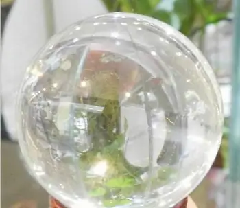 

Asian Rare Natural Quartz Clear Magic Crystal Healing Ball Sphere 100mm + Stand