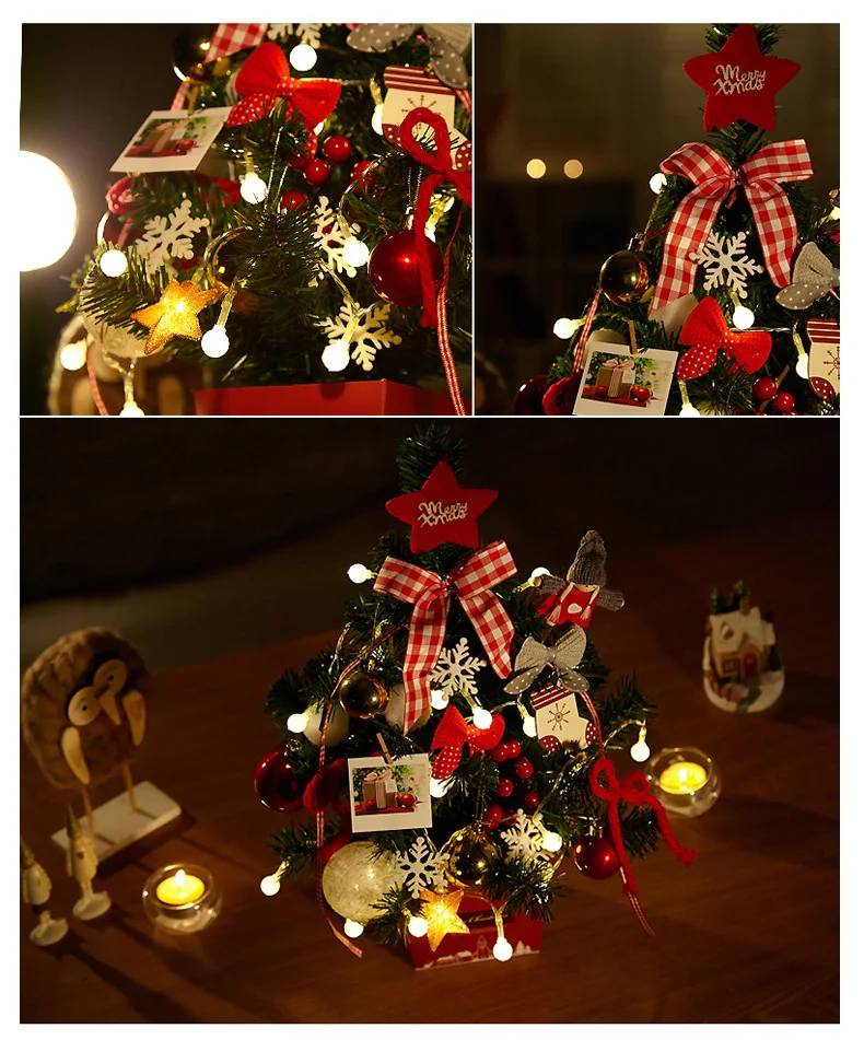 High Quality Christmas Tree Package 50cm Desktop Small Mini Decorative Christmas Tree Decoration Gift Box Christmas Decorations QW109 (12)