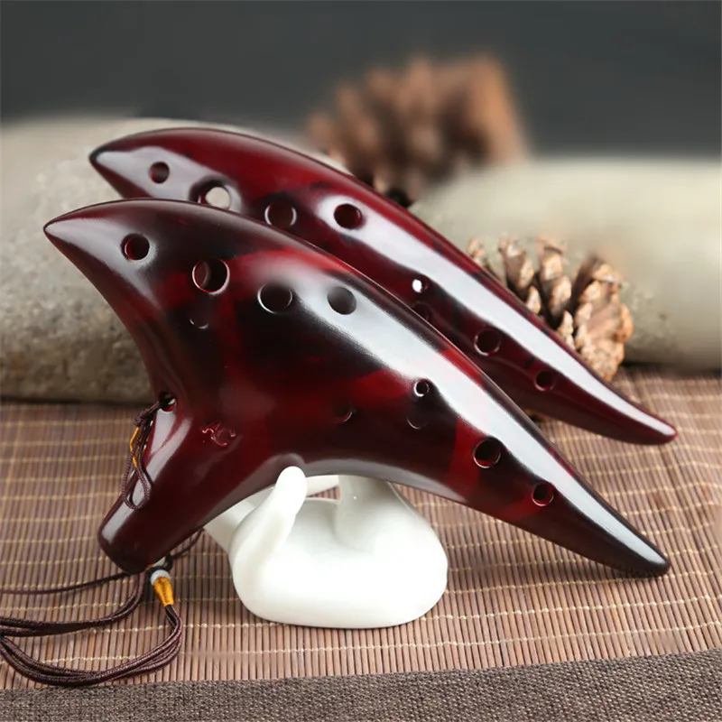 

Ocarina 12 Hole Ceramic Alto C Tone Ocarina Zelda Beginner Piccolo Zelda Musical Instruments With Bag Lanyard