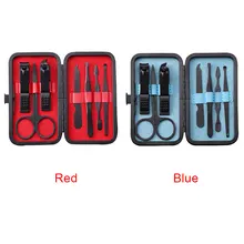 Ножницы для бровей Профессиональные кусачки для маникюра Набор лак для нержавеющие противоскользящие защитные файл Портативный кутикулы толкатель для удаления Набор для маникюра