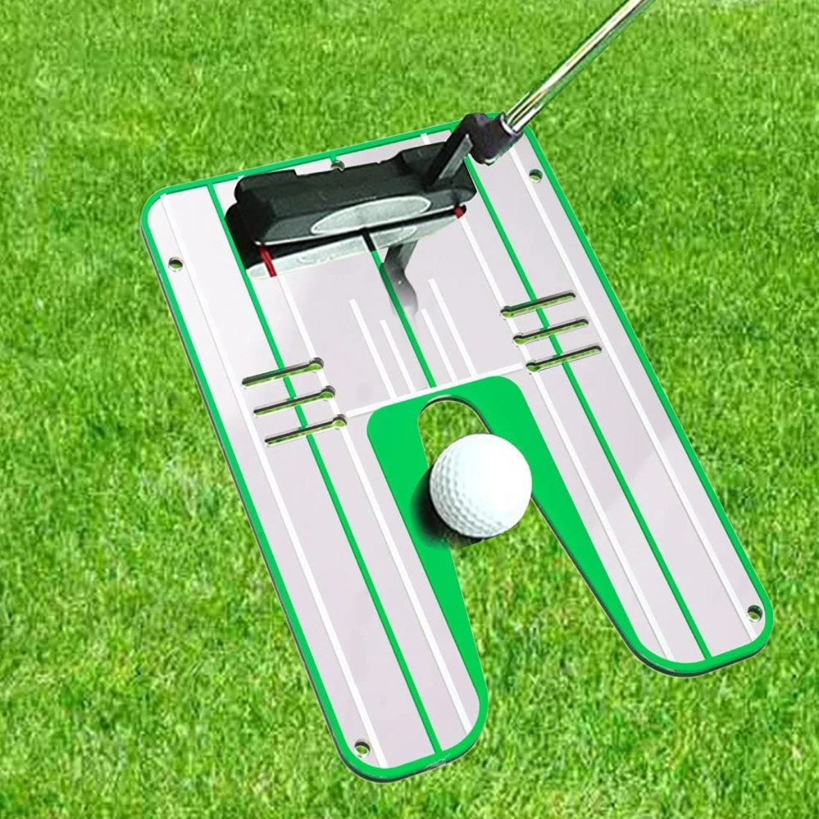 Golf Putting Alignment Mirror Acrylic Putting Practice Mirror Portable