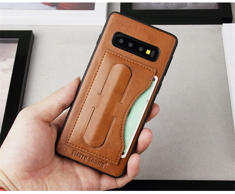 Автомобильный Магнитный кожаный чехол Etui Note10plus для samsung Galaxy Note 10, 8, 9, S10, S9, S8 Plus, S10E, слот для карт, тонкий Чехол