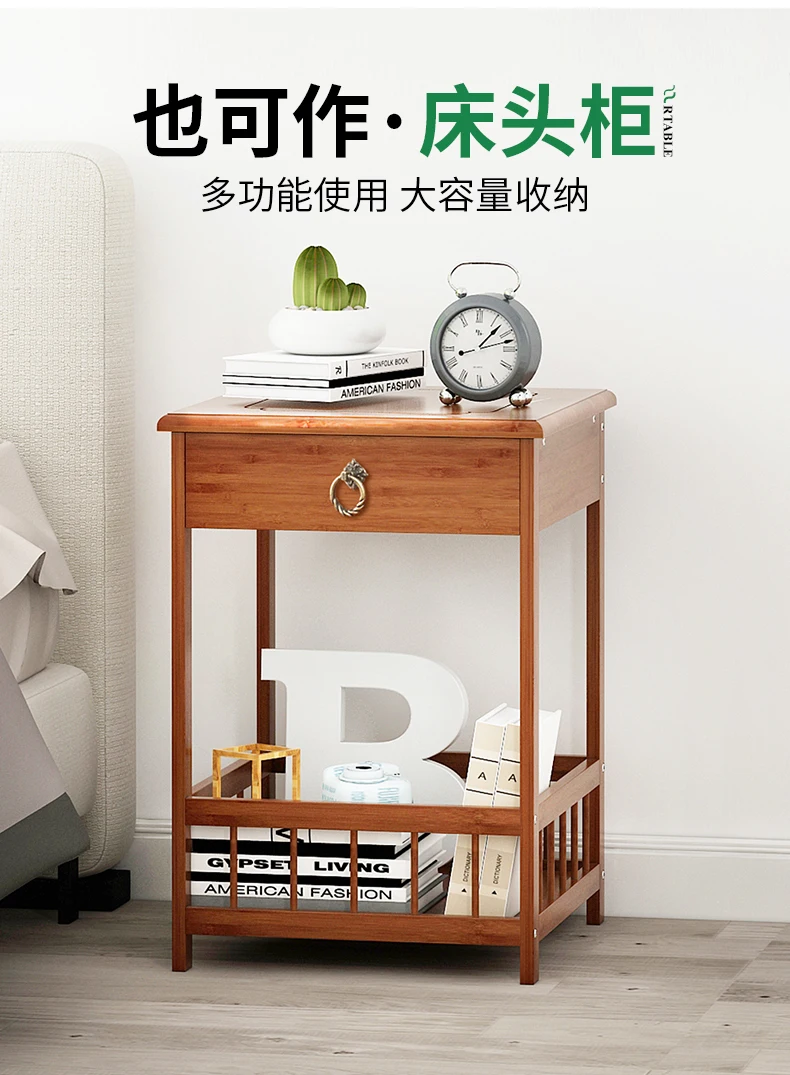 Bamboo flower shelf solid wood multi-story living room indoor landing simple flower table flower several fish tank shelf