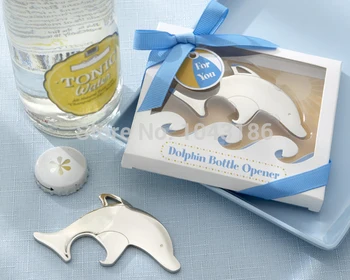 

Wedding favor Beach or Ocean breeze themed Dolphin Bottle opener as summer Party gifts100pcs/lot