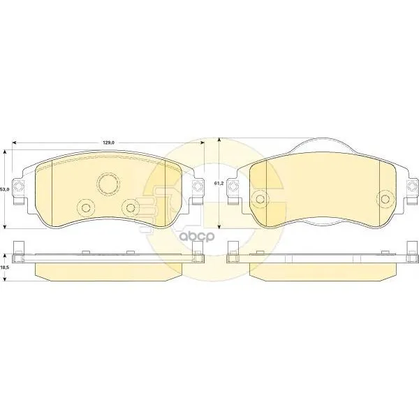 Колодки Передние Citroen C4 Ii 09- 6119171 Girling арт. 6119171