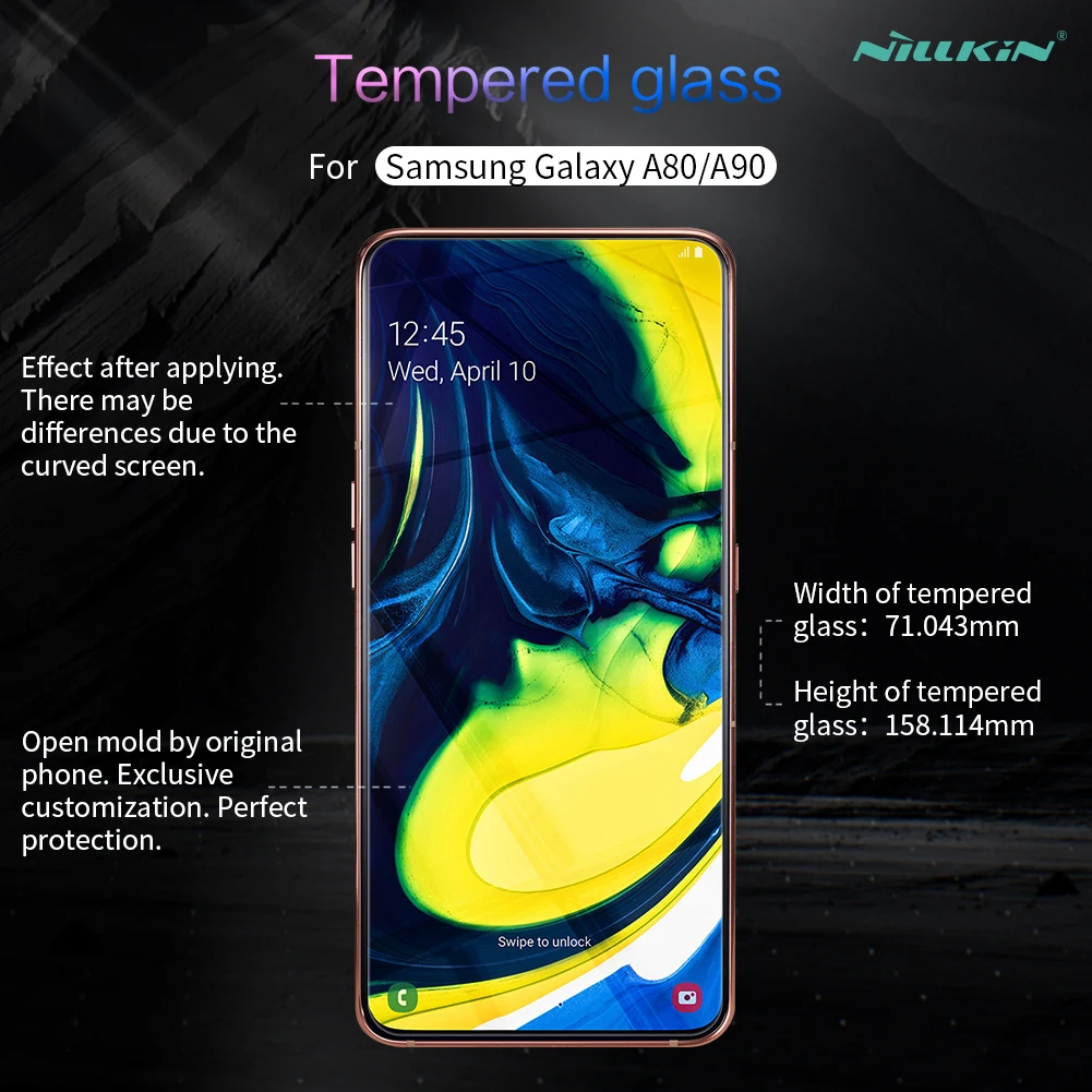 NILLKIN Amazing H+ Pro Защитное стекло для экрана для samsung Galaxy A80 A90 защитная пленка 0,2 мм 9H закаленное стекло