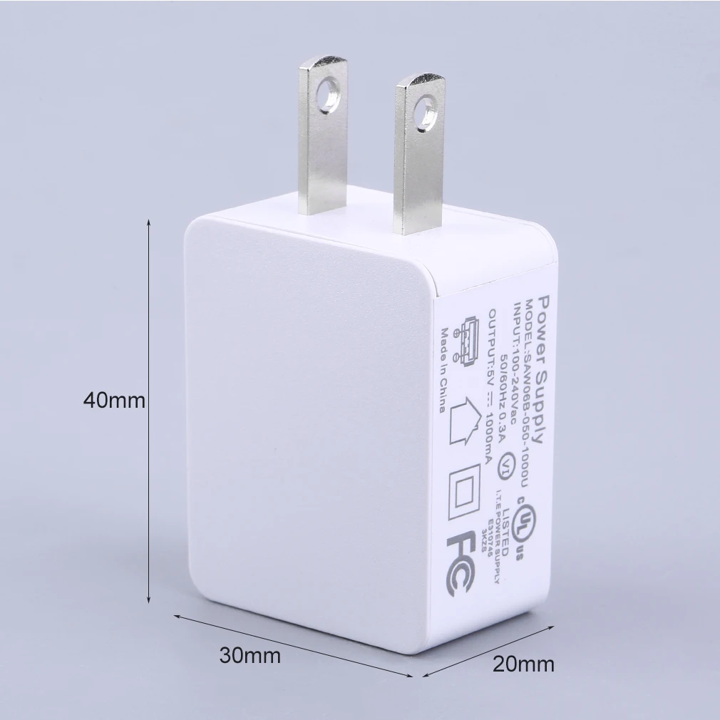 Профессиональный 5V 1A USB штекер универсальный USB зарядное устройство для путешествий портативный США штекер смарт-зарядное устройство для мобильного телефона