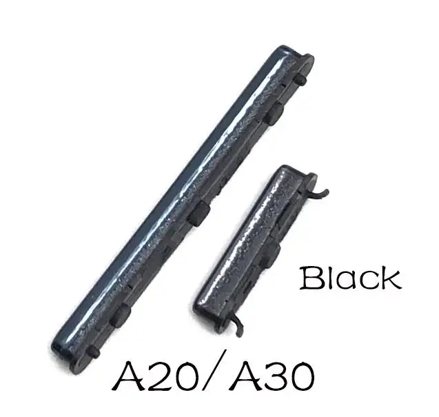 Для samsung A10 A105F A20 A205F A30 A305F A40 A405 A50 A750 Мощность Кнопка регулировки громкости ключ - Цвет: A20 Black