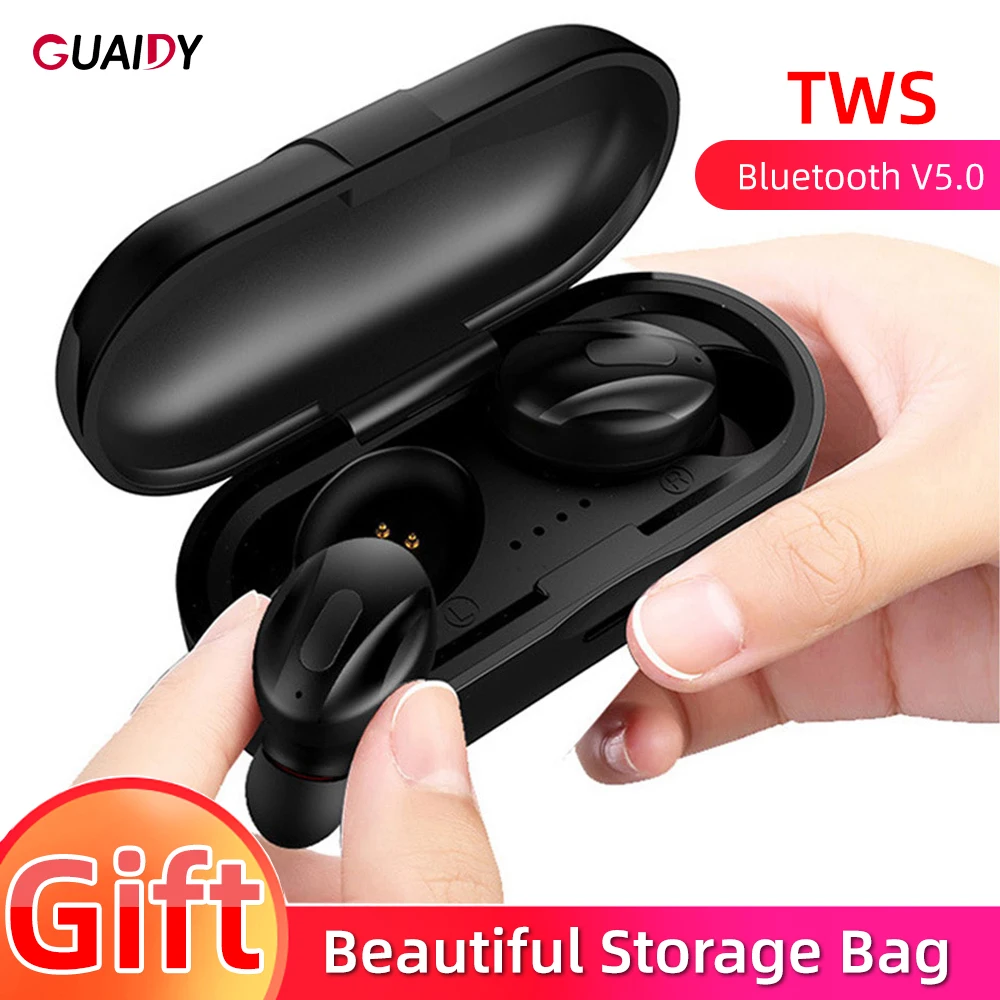 Bluetooth V5 0 Headset Wireless Smart Earphone HD Stereo Eabuds Sport Charging Case Mini For iPhone XS Samsung Portable Binaural