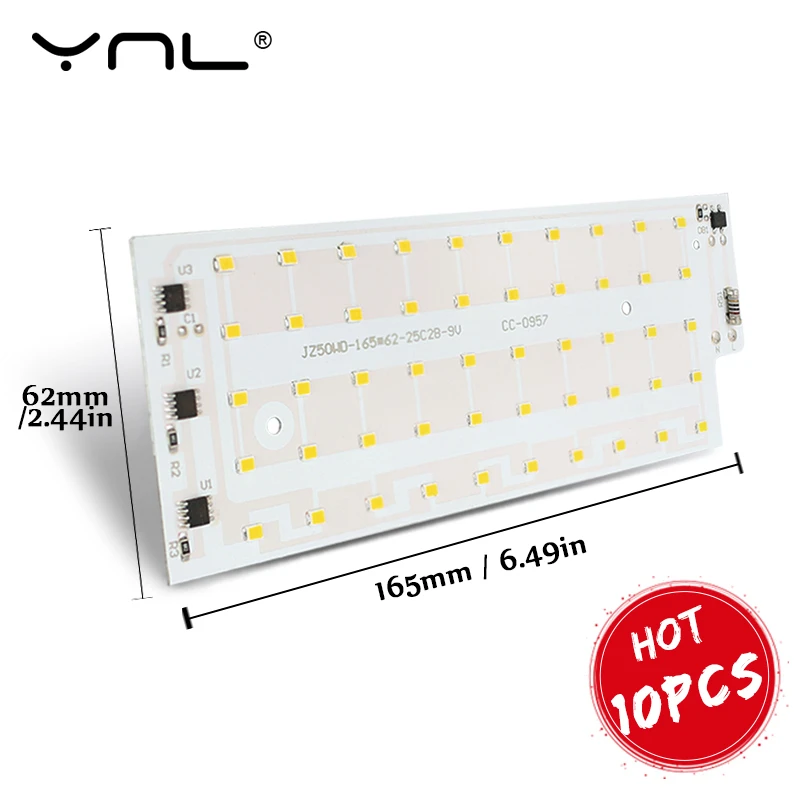10pcs 50W Led Chip 220V Smart IC Floodlight Outdoor Long Service Time DIY LED Lamp Flood Light Spotlight Lighting SMD 2835 Chip