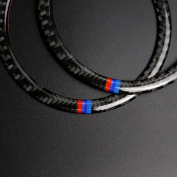 

2Pcs Carbon Fiber Door Speaker Audio Ring Cover Trim For BMW 3-Series E90 E92 2005-2012 Interior Mouldings