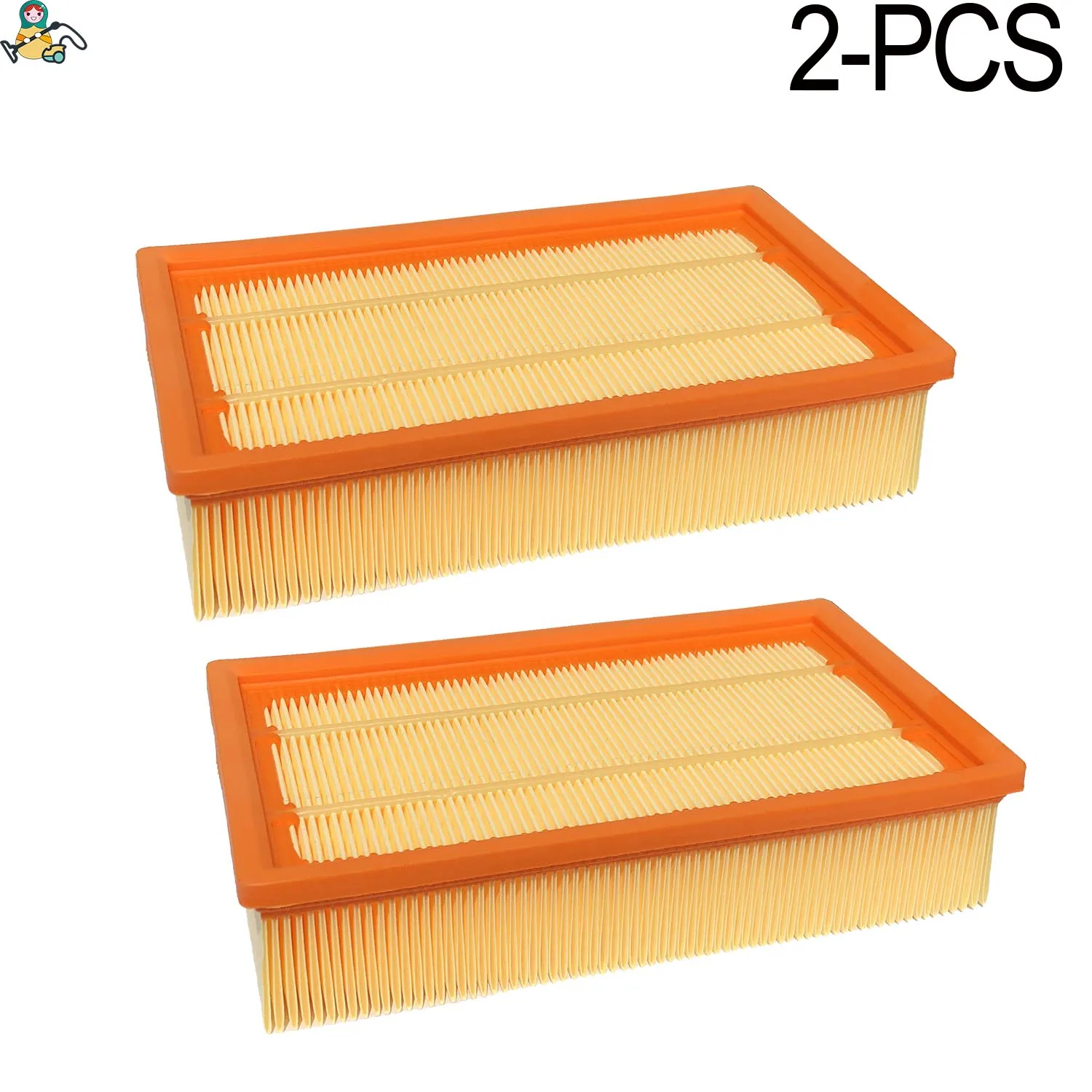 Filter for Karcher vacuum cleaner filter KM 70/30 NT 20/1 NT 30/1 Ap NT 35/1 NT 361 ECO NT 40/1 Ap NT 50/1 NT 561 NT 611 Eco - Цвет: KAR-NT35-FT-2PK