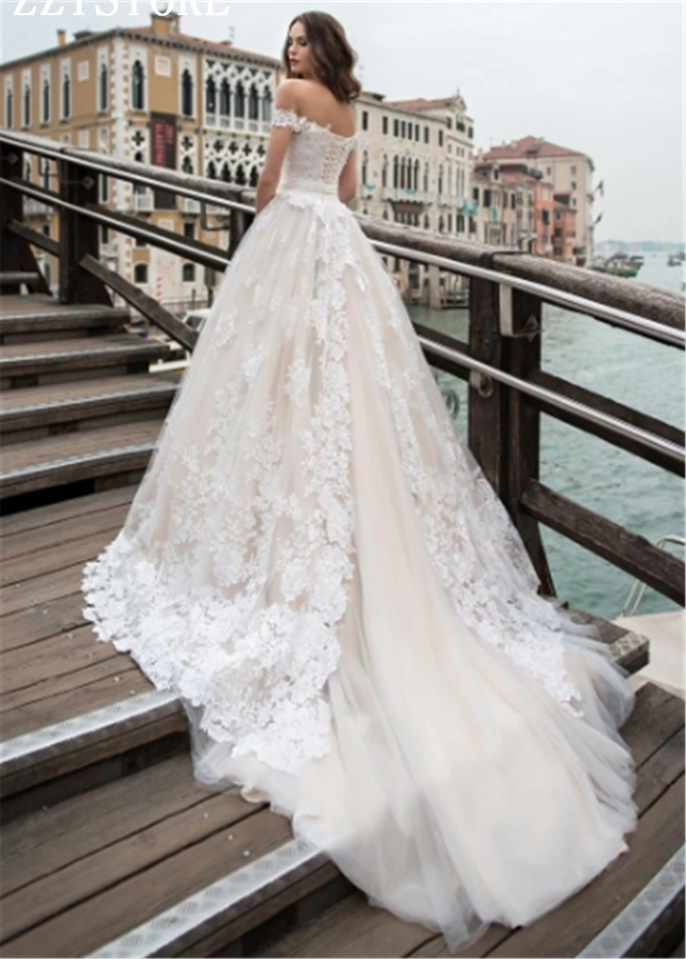 Vestidos de Novia милое декольте цветы Часовня бальное платье свадебное платье роскошное кружево с аппликацией бисером платье де Марии