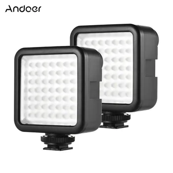 

Andoer W49 2pcs 5.5W 6000K Mini LED Light Camera Lamp Dimmable Camcorder Video Lighting for iPhone for Canon Nikon Sony A7 DSLR