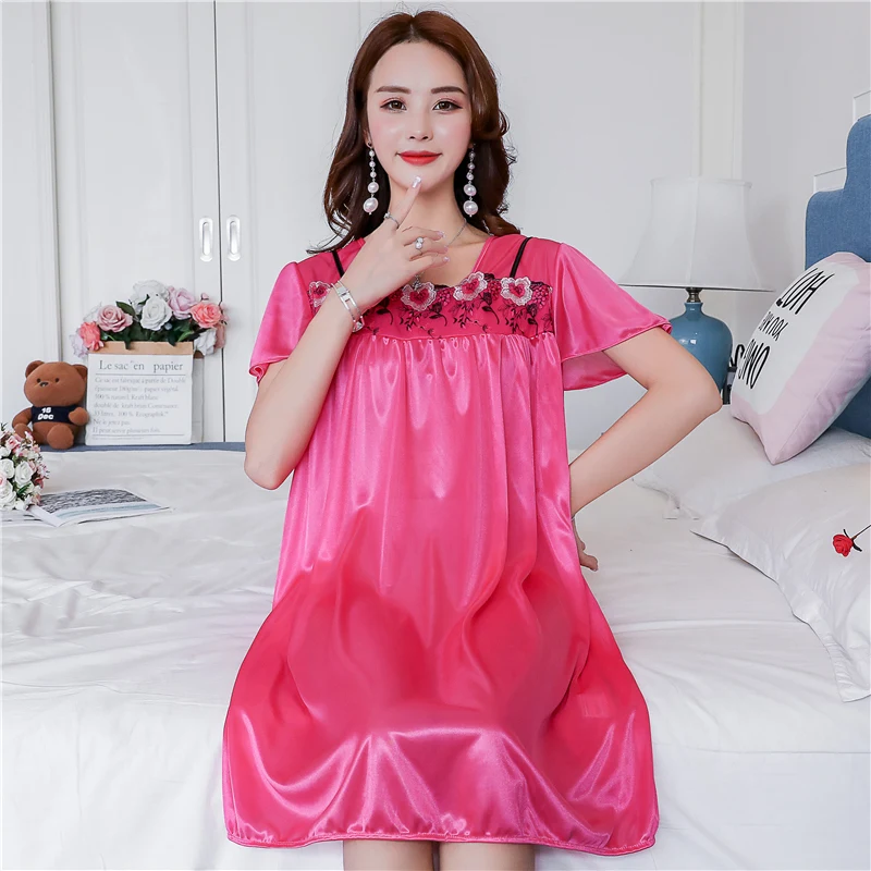 

Tank Sleeveless Women Nightgown Lounge Home Night Dress V-neck Lightweight Gown Silk Sleepshirts Sleepwear Lenceria Underwear