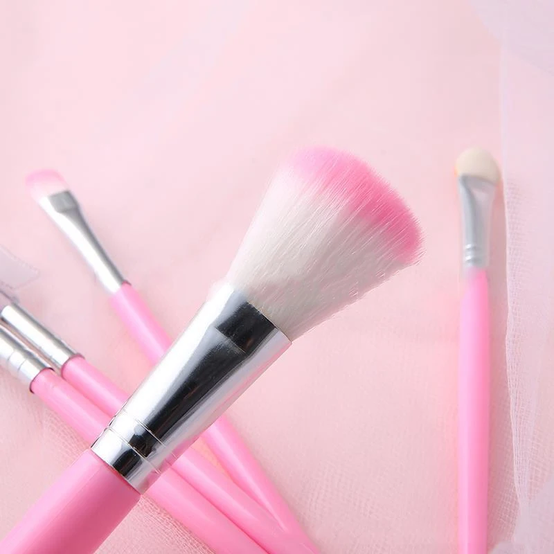 5pcs Full Professional Women's Makeup Brushes High Quality Powder Eyeshadow Eyelash Cheek Color Brush Set Hot Sale Cosmetic Tool