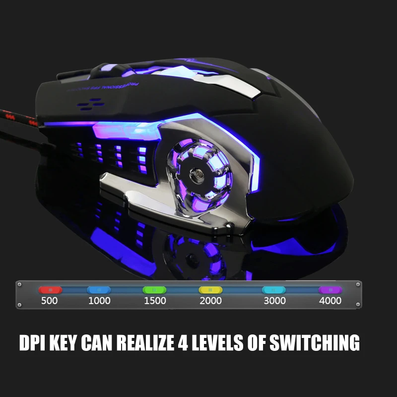 V5 проводной светодиодный с подсветкой 4000 dpi оптическая USB эргономичная ПК ноутбук игровая мышь NC99
