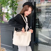 Холщовая Сумка из овечьей шерсти с ремешком из саржи, сумка через плечо, Женская Студенческая Индивидуальная сумка для покупок для девочек, Большая вместительная сумка