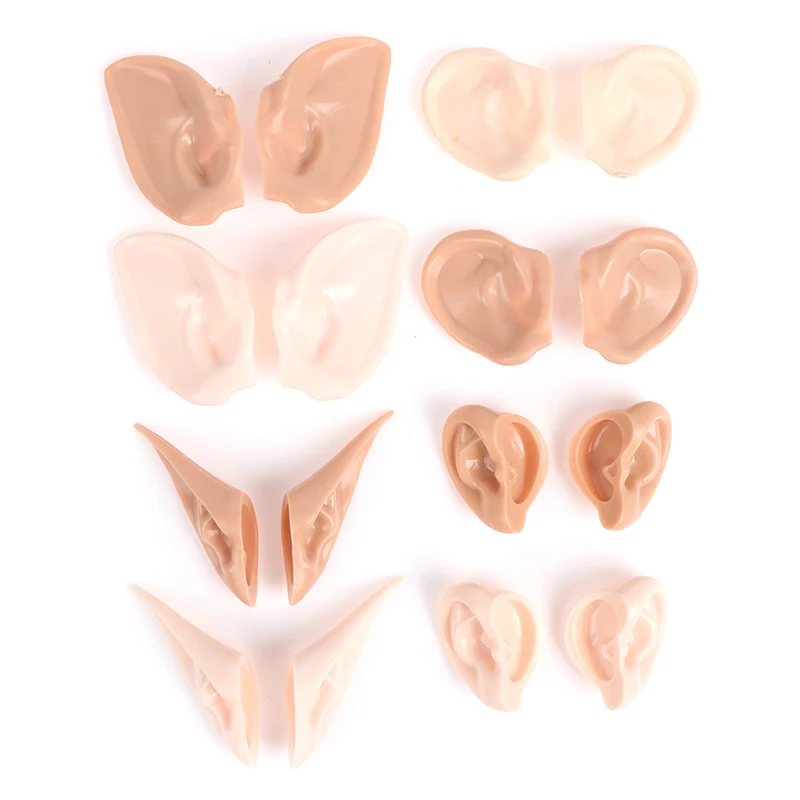 Muñeca icy juguete orejas juguete blanco natural bronceado piel oscura y súper negro, sólo orejas no muñeca