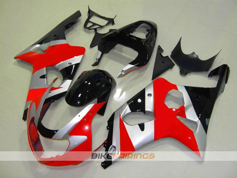 

New Complete Motorcycle Fairings for suzuki K1 gsxr600 gsxr750 2001 2002 2003 Body Kit ABS Plastic Cowlings Bodywork red silver