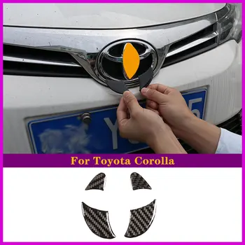 

Used For Auto 2014-2018 Toyota Corolla Rear Door Logo Sticker Real Carbon Fiber (Soft) Car Interior Accessories 4-Piece Set