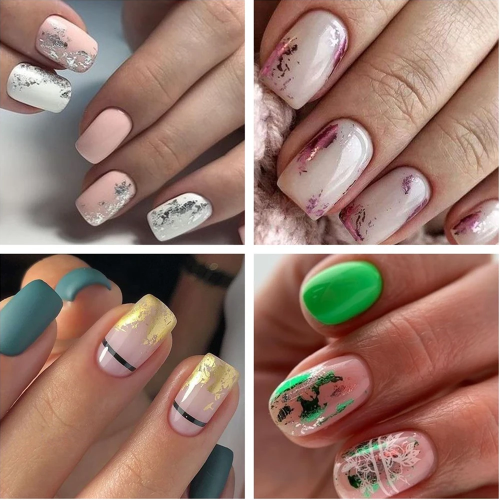 100 см матовый эффект дизайн ногтей Фольга модное в форме оливы зеленый переводной