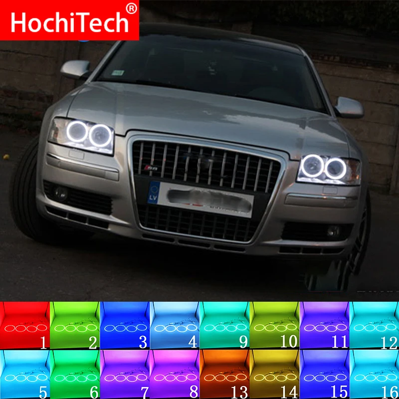 Последняя фара Мульти-Цвет RGB светодиодный Ангельские глазки гало кольца дневные