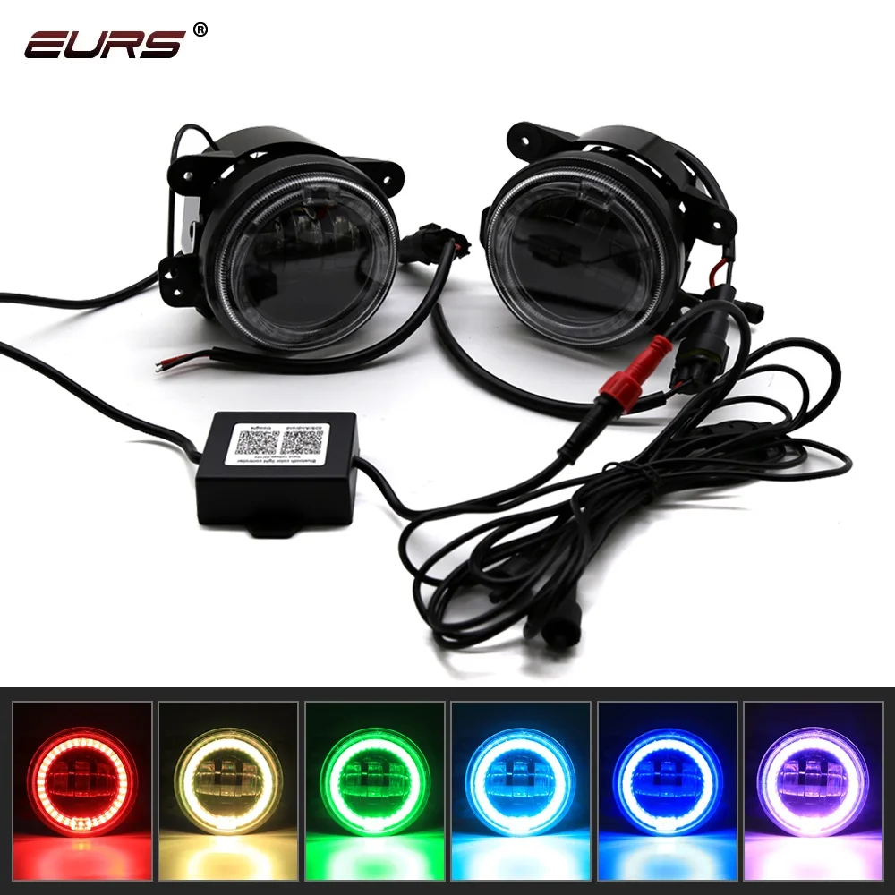 Светодиодные противотуманные фары EURS 4 дюймовые галогенные лампы RGB с функцией