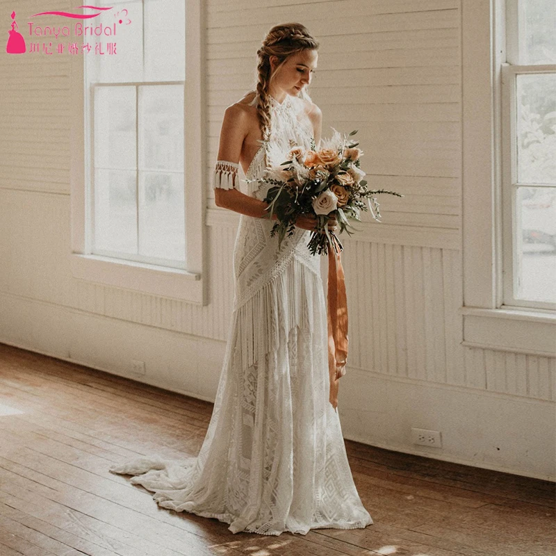 Dreamy Unico Abiti Da Sposa Gypsy Hippie Abiti Da Sposa In Pizzo  Sorprendente Della Boemia Vestido De Noivas Chic nappa ZW229 - AliExpress  Weddings \u0026 Events
