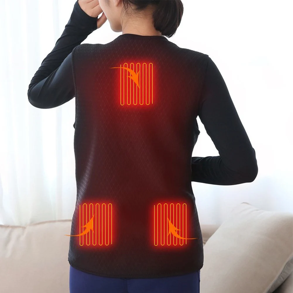 Для мужчин и женщин Открытый USB Инфракрасный нагревательный жилет куртка зимняя гибкая электрическая тепловая одежда жилет для спорта Пешие прогулки