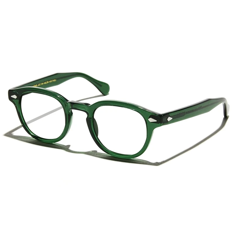 

Green Johnny Depp Glasses Men Women Optical Glasses Frame Brand design Computer Transparent Eyeglass Acetate Vintage Q319-2