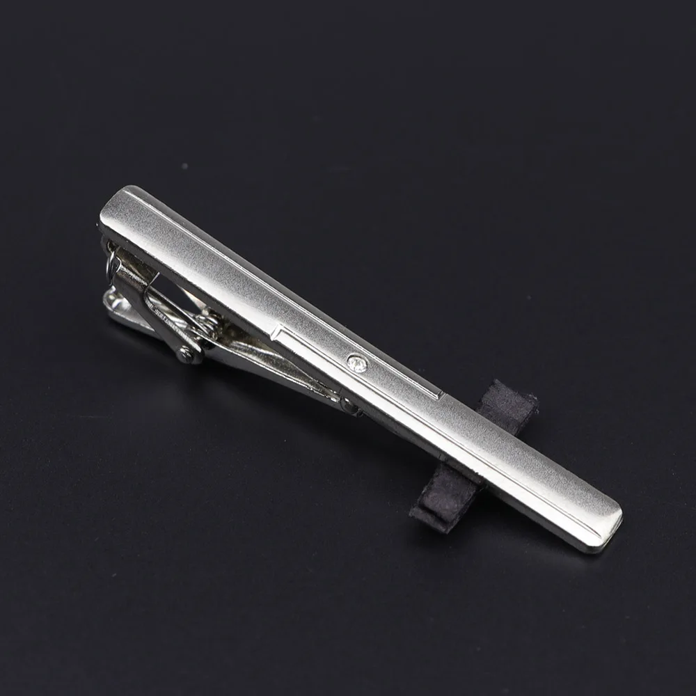 Men's Metal Tie Clip Bright Chrome Stainless Steel Jewelry Necktie Clips Pin Clasp Clamp Wedding Charm Creative Gifts