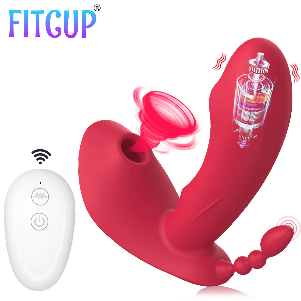 3 IN 1 Sucking Vibrator Wearable Dildo Anal Vagina Clitoris Stimulator Female Vibrators Sex Toys for Women Oral Suction | Красота и