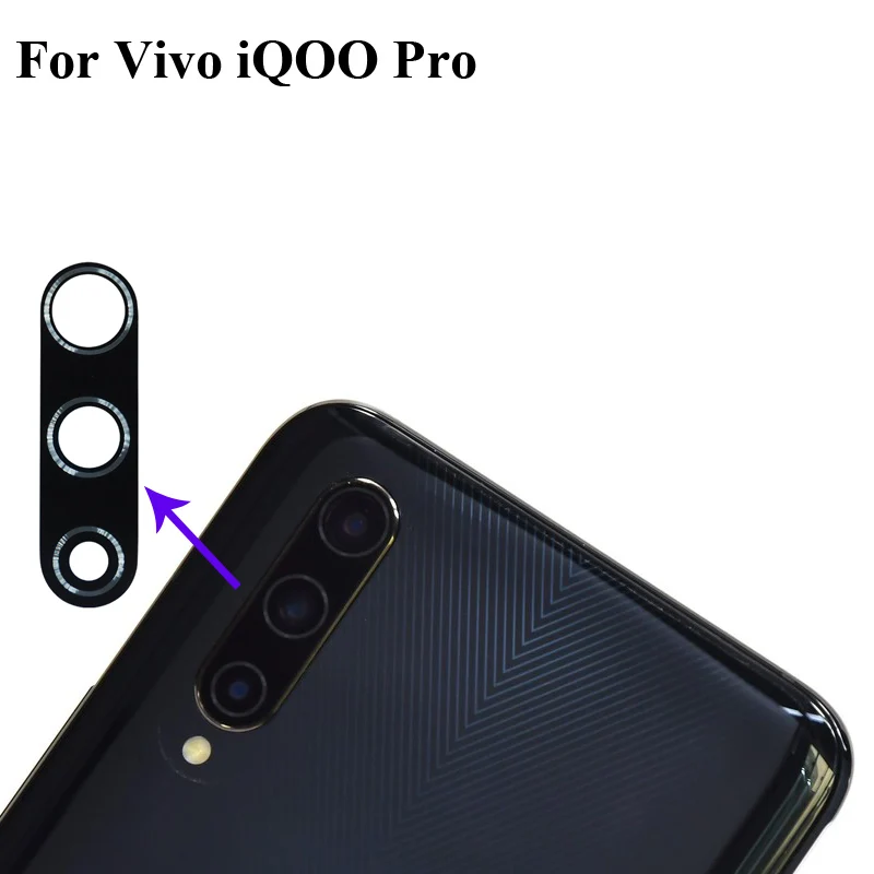 

High quality For Vivo iQOO pro Back Rear Camera Glass Lens test good For Vivo iQ OO pro Replacement Parts IQOOPro