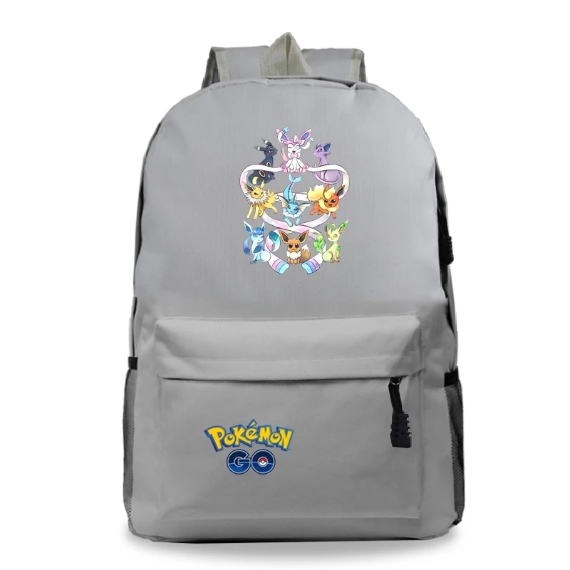 C6 Plecak аниме рюкзак Пикачу сумка для ноутбука холст Sac Dos Mochila Pokemon 19-22 школьные сумки для девочек-подростков - Цвет: C6