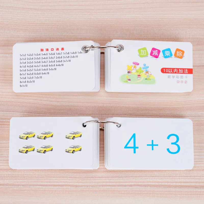 

Addition&Subtraction Flash Card For Children Educational Toy Handwritten Montessori Early Development Kid Gift With Buckle