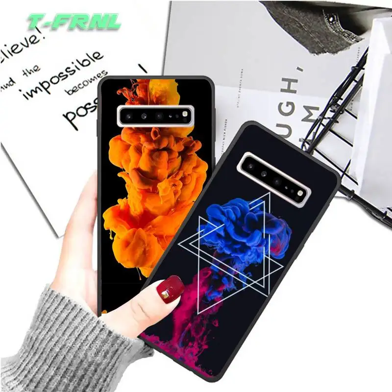 Красочные дыма люксовый бренд чехол coque fundas для samsung galaxy S8 S9 S10e S20 плюс J6 J600 Крышка |