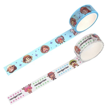 

ONE PIECE Diy Anime 1.5cm*5m Masking Washi Tape Decorative Adhesive Scrapbooking Stationery Stickers Paper Fanstasy Decorations