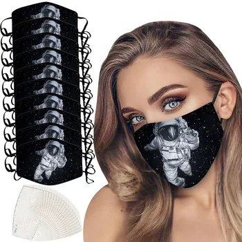 

20PCS Print Masks Adult Unisex Sand Exhaust Sunscreen Face Mask Breathable Cycling Mask Washable Reusable Mask mundschutzmaske