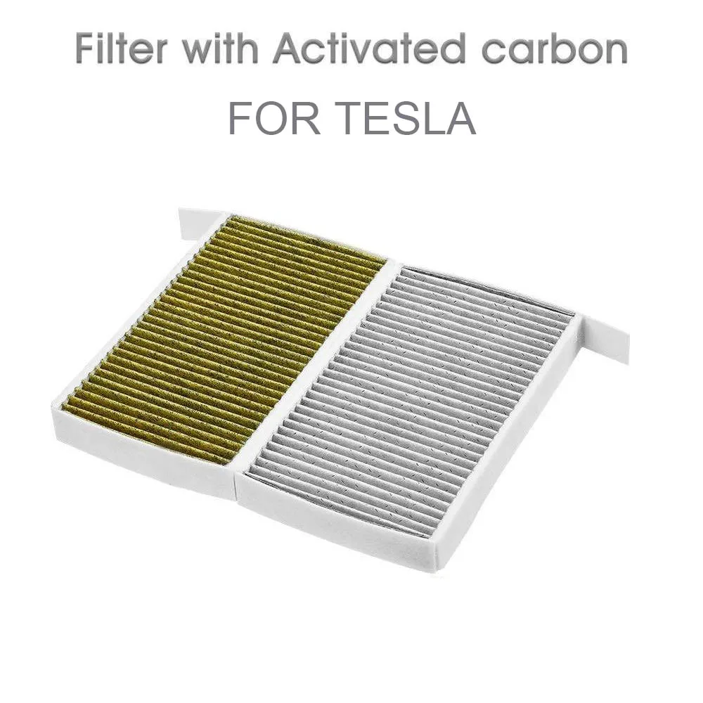 1 шт. для Tesla салонный воздушный фильтр замена углеродного волокна подходит для Tesla модель 3 Модель S модель X автомобильный Кондиционер фильтр PM2.5