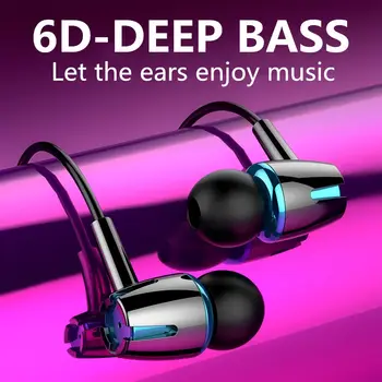 

Universal Mobile Phone Headset In-ear Mobile Phone Headset Line Control Subwoofer With Wheat Earphones For iPhone Xiaomi huawei
