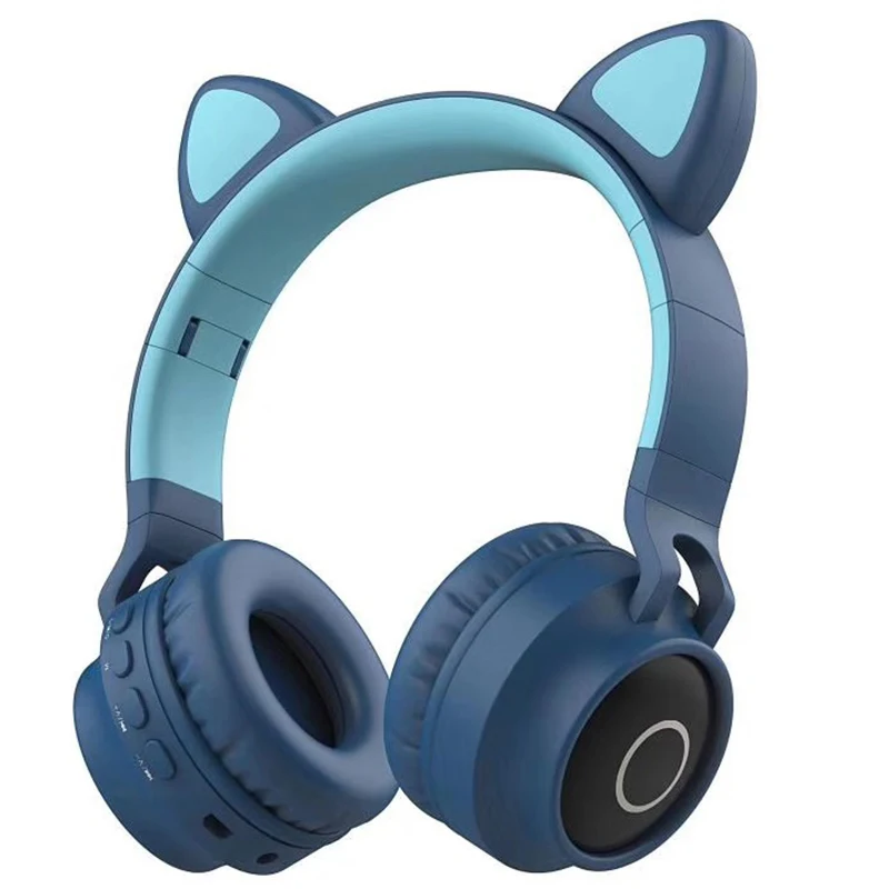 Детский Bluetooth 5,0 Новое поступление светодиодный кошачий ушной беспроводной наушник Hi-Fi стерео Бас шумоподавление HIFI стерео бас - Цвет: green no retail box