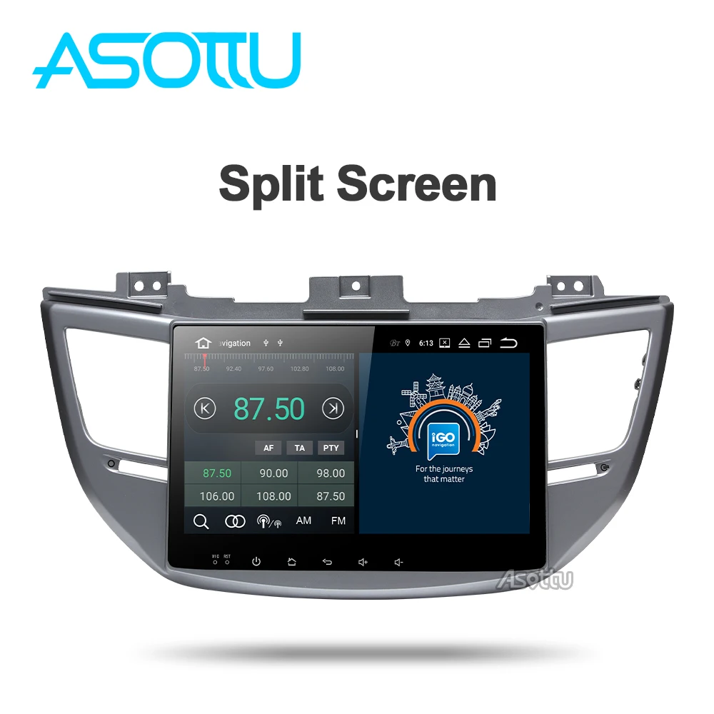 Asottu HY604 android 9 0 автомобильный dvd для Tucson 3 ix35 2015 2016 2017 2018 gps навигация raido видео аудио