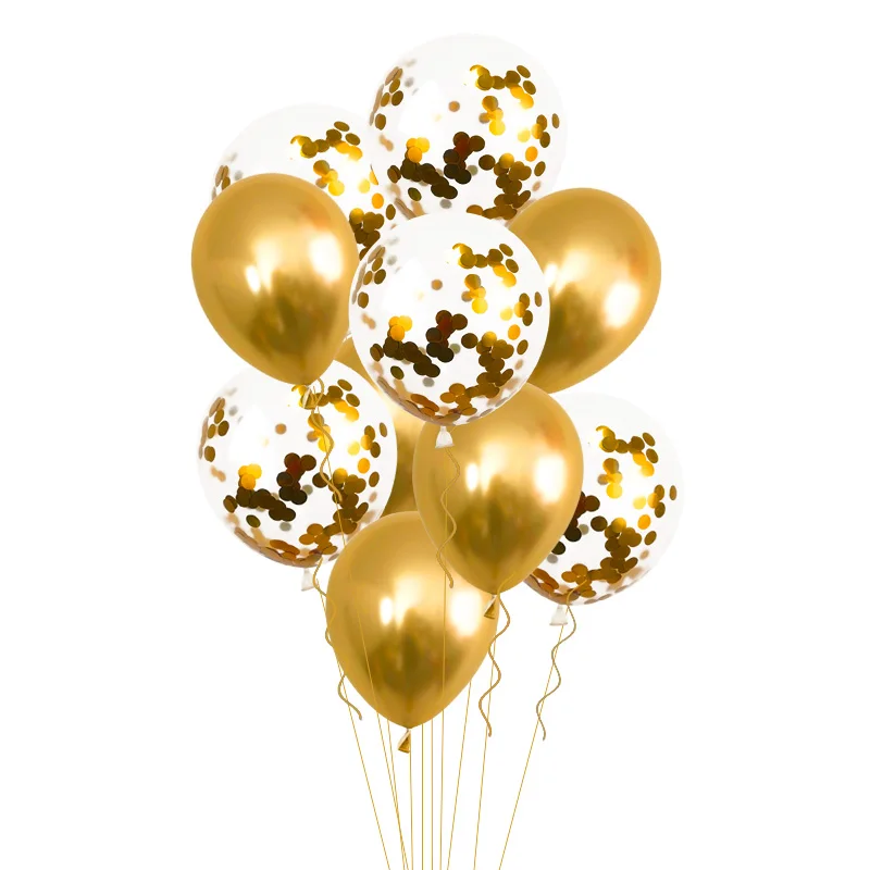 10pcs gold set Аксессуары для шариков, латексный держатель для шарика, колонна, воздушный шар "Конфетти", для дня рождения, свадьбы, вечеринки, декоративный воздушный шар, гелиевые шары - Цвет: 10pcs gold set