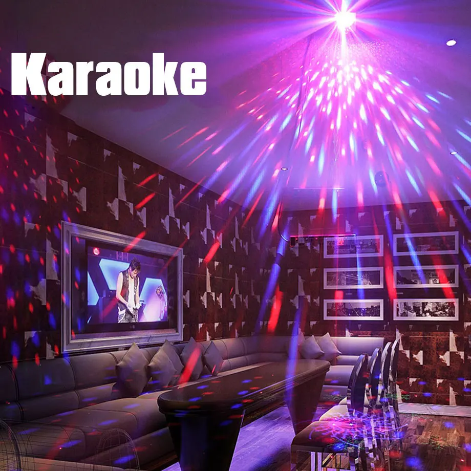 проектор звездного неба Светодиодный диско волшебный светильник шарик RGB