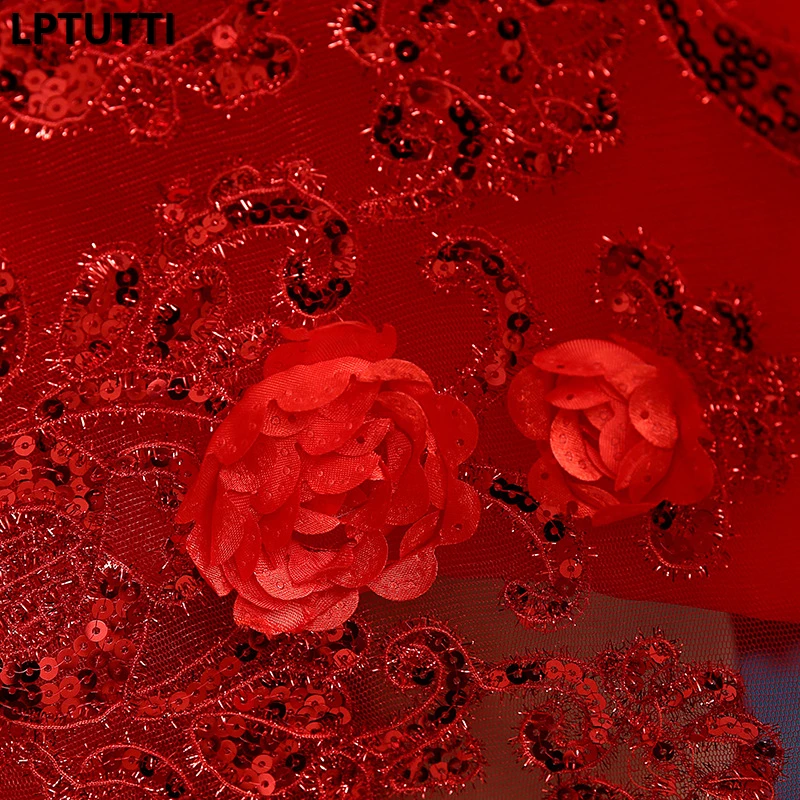 LPTUTTI аппликации вышивка Новые Сексуальные женские праздничные элегантные вечерние платья вечерние короткие Роскошные вечерние платья