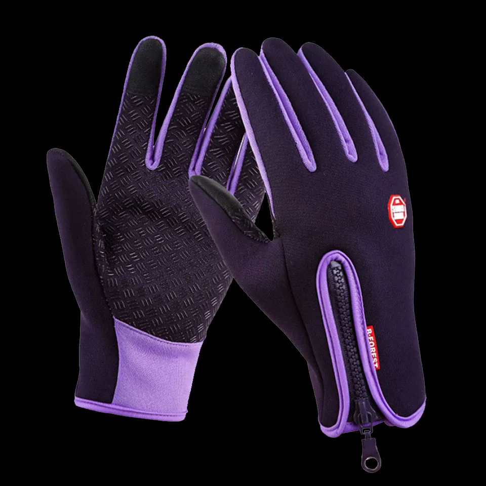Водонепроницаемые противоскользящие дышащие перчатки для рыбалки, прочные перчатки для рыбалки, перчатки для велоспорта, Перчатки для фитнеса, для ловли карпа - Цвет: Фиолетовый